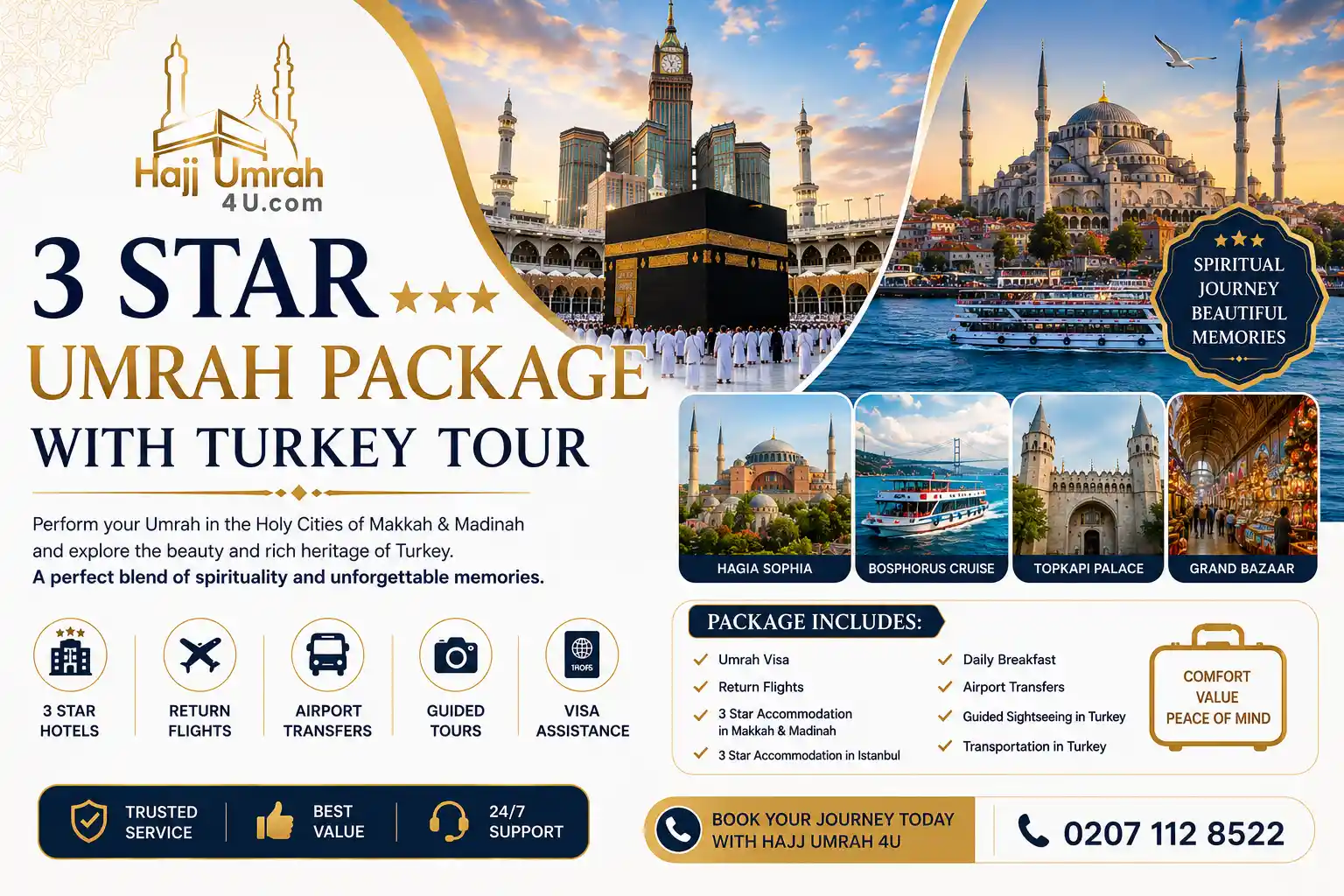 3 Star Umrah Package with Turkey Tour 1